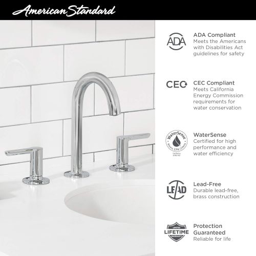  American Standard 7105801.002 Studio S Widespread Bathroom Faucet, Polished Chrome