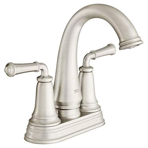  American Standard 7052207.295 Delancey Centerset Bathroom Faucet with Pop-Up Drain, Brushed Nickel