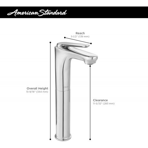  American Standard 7105152.002 Studio S 1-Handle Vessel Bathroom Faucet, Polished Chrome