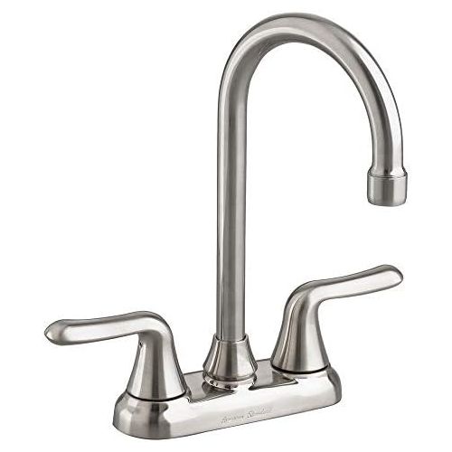  American Standard 2475.500.075 Colony Soft 2-Handle High-Arc Bar Faucet, Stainless Steel