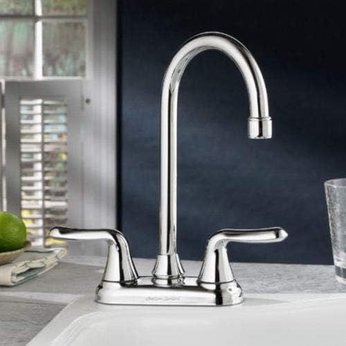  American Standard 2475.500.075 Colony Soft 2-Handle High-Arc Bar Faucet, Stainless Steel