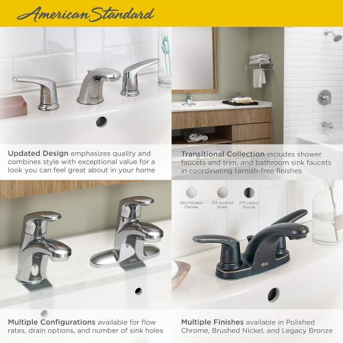 American Standard 7075200.278 Colony Pro Two-Handle Centerset Bathroom Faucet, 1.2 GPM, Legacy Bronze