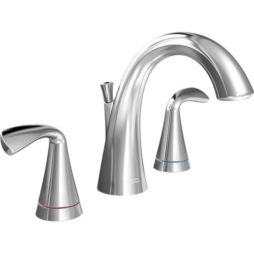  American Standard 7186811.002 Fluent 8 Widespread Bathroom Faucet with Speed Connect Drain and Color Indicator, Polished Chrome