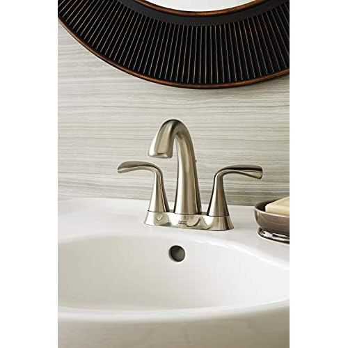  American Standard 7186201.278 Fluent 4 Centerset Bathroom Faucet with Metal Speed Connect Drain, Legacy Bronze