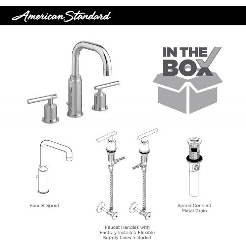  American Standard 2064.831.002 Serin Widespread Bathroom Sink Faucet with Metal Pop-Up Drain, Chrome