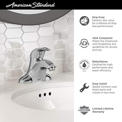  American Standard 7385.000.002 Reliant 3 Bathroom Centerset Faucet, Polished Chrome