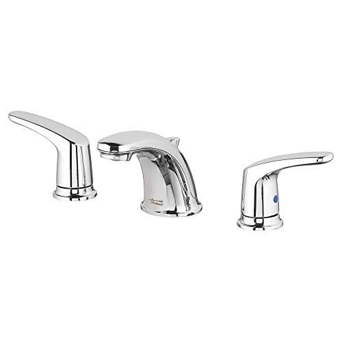  American Standard 7075800.002 Colony Pro 8 in. Widespread 2-Handle Low-Arc Bathroom Faucet with Pop-Up Drain Assembly, 1.2 GPM, Polished Chrome