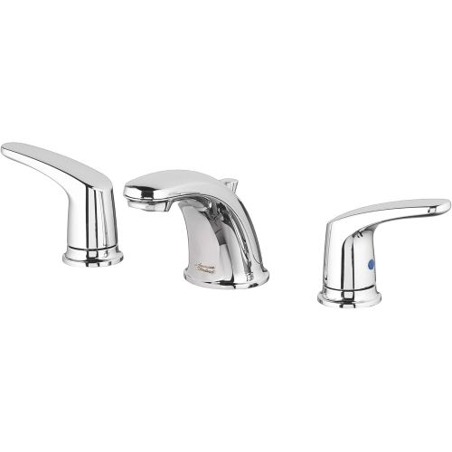  American Standard 7075800.002 Colony Pro 8 in. Widespread 2-Handle Low-Arc Bathroom Faucet with Pop-Up Drain Assembly, 1.2 GPM, Polished Chrome