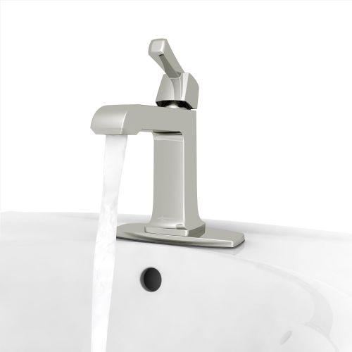  American Standard 7353101.013 Townsend Handle Single-Hole Bathroom Faucet with Speed Connect Drain in Polished Nickel