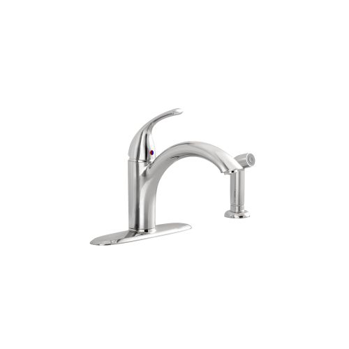  American Standard 4433.001.002 Quince Single Lever Handle Kitchen Faucet with Side Spray, Polished Chrome