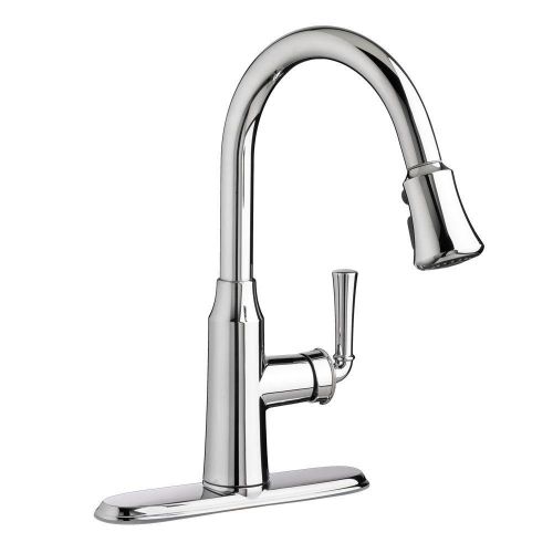  American Standard Portsmouth Single handle Deck Mounted Kitchen Faucet Finish: Chrome, Flow Rate: 1.5