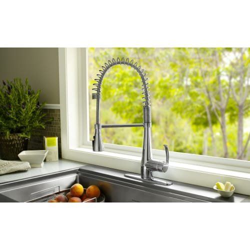  American Standard 4433350F15.002 Quince 1-Handle Semi-Professional Kitchen Faucet Polished Chrome