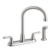 American Standard 4275551F15.075 Colony Soft 2-Handle High-Arc Kitchen Faucet with 1.5 gpm Aerator and Side Spray, Stainless Steel