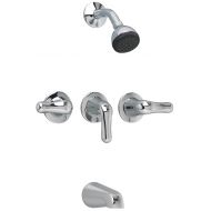 American Standard 3375.502.002 Colony Soft 3-Handle Bath and Shower Faucet with Metal Lever Handles, Polished Chrome