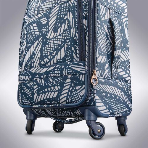  American Tourister Belle Voyage Spinner 21 Carry-On Luggage, Floral Indigo Sand