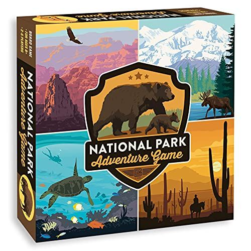  Americanflat National Park Adventure Board Game for Family and Kids Ages 7 & Up, 2-6 Players with Artwork by Anderson Design Group