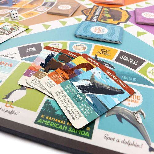  Americanflat National Park Adventure Board Game for Family and Kids Ages 7 & Up, 2-6 Players with Artwork by Anderson Design Group