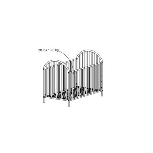  Ameriwood Home Adjustable Pink Metal Crib by Cosco by Ameriwood Home