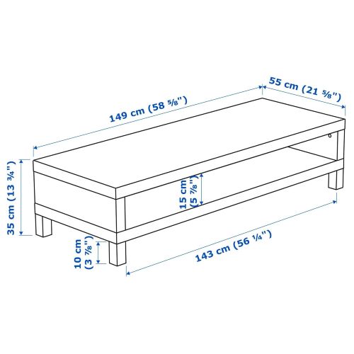 이케아 Ameriwood IKEA 201.053.41 Lack TV Stand, Black-Brown