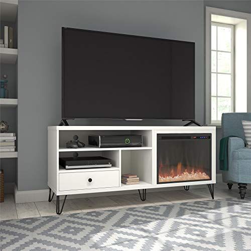  Ameriwood Home Owen Fireplace TV Stand up to 65 in White