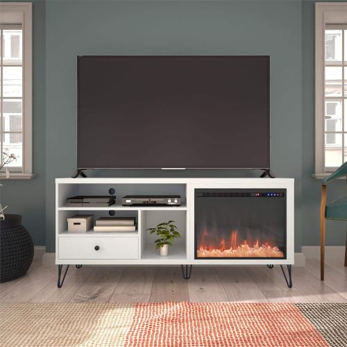  Ameriwood Home Owen Fireplace TV Stand up to 65 in White