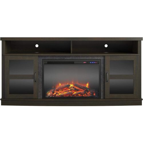  Ameriwood Home Ayden Park Fireplace TV Stand up to 65 in Espresso