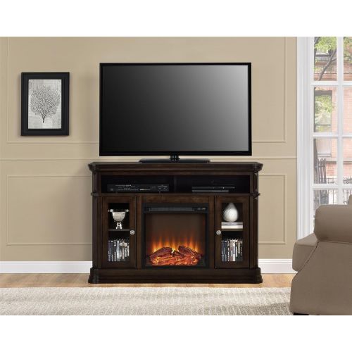  Ameriwood Home Brooklyn Electric Fireplace TV Console for TVs up to 50, Espresso