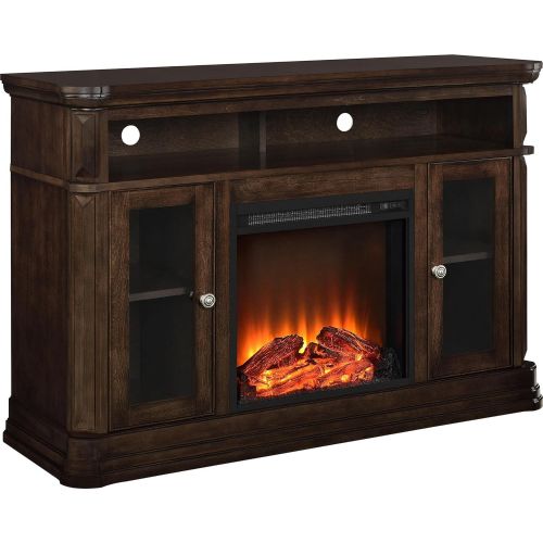  Ameriwood Home Brooklyn Electric Fireplace TV Console for TVs up to 50, Espresso