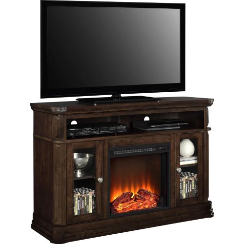  Ameriwood Home Brooklyn Electric Fireplace TV Console for TVs up to 50, Espresso