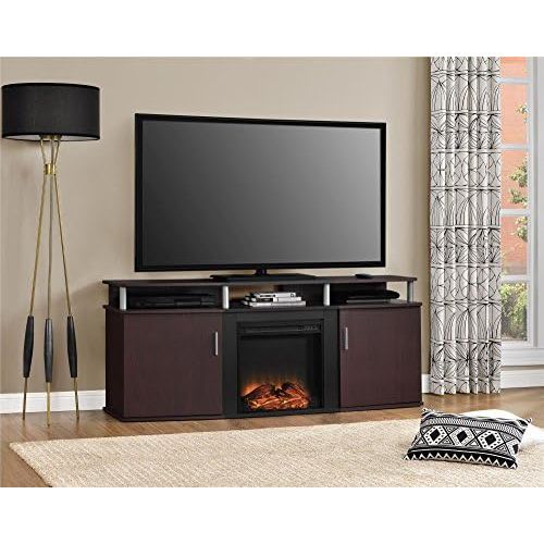  Ameriwood Home Carson Electric Fireplace TV Console for TVs up to 70, ?Cherry