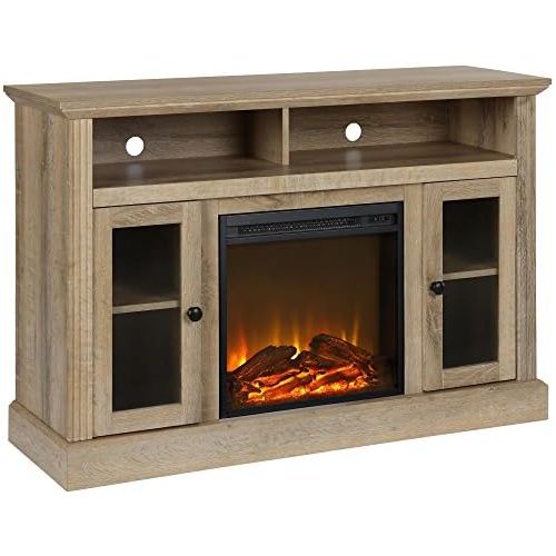  Ameriwood Home Chicago Fireplace TV Stand for TVs up to 50, Natural