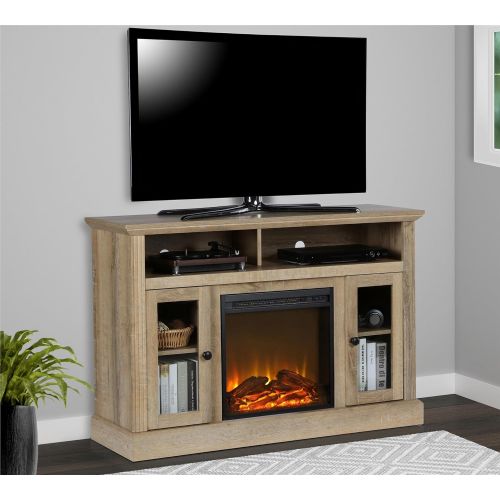  Ameriwood Home Chicago Fireplace TV Stand for TVs up to 50, Natural