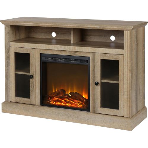  Ameriwood Home Chicago Fireplace TV Stand for TVs up to 50, Natural