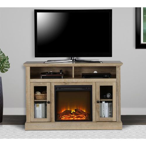  Ameriwood Home Chicago Fireplace TV Stand for TVs up to 50, Natural