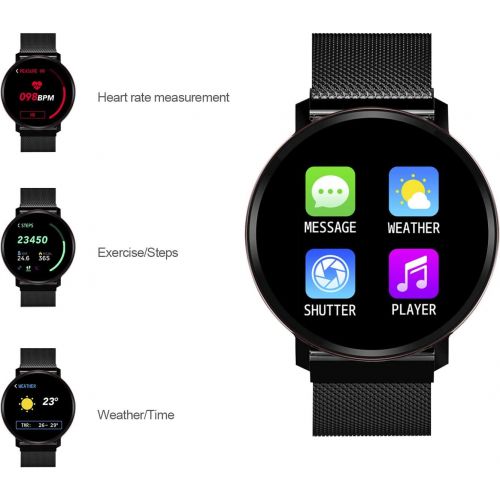  [아마존베스트]Amerzam Smart Watch Smart Band Activity trackerSmartWatch Bracelet for iPhone Android Phones Fitness Tracker Heart Rate Bluetooth Touch Phone Notification SMS Sports Fitness Tracke