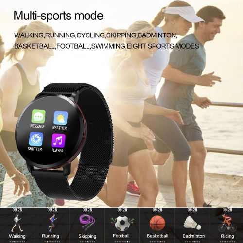  [아마존베스트]Amerzam Smart Watch Smart Band Activity trackerSmartWatch Bracelet for iPhone Android Phones Fitness Tracker Heart Rate Bluetooth Touch Phone Notification SMS Sports Fitness Tracke