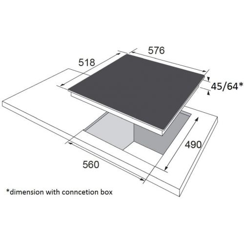  [아마존베스트]Amica Self-sufficient Oven Set Glass Ceramic Hob 60 cm Recirculation Telescopic Pull-Out Roasting Dish Zone Two Circuit Zone Frameless XXL Large Oven