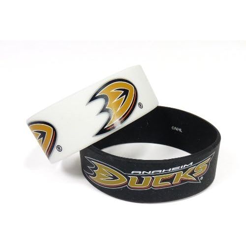  Aminco NHL Anaheim Ducks Silicone Rubber Bracelet, 2-Pack