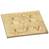 Amish Wooden WOOD PUZZLE BOARD with Farm Animals Amish Handmade Childrens Toy Gift Made USA