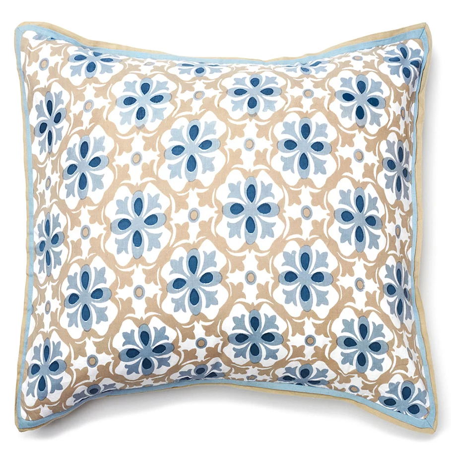 Amity Home Ike European Pillow Sham in BlueTaupe