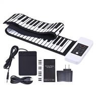 Ammoon ammoon Portable Silicon 88 Keys Hand Roll Up Piano Electronic USB Keyboard Built-in Li-ion Battery and Loud Speaker with One Pedal