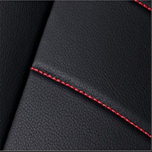  Amooca Breathable Car Interior Seat Covers Cushion Pad Mat for Auto Supplies Office Chair with PU Leather (20.4719.29Inches)2Pcs Black