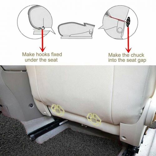  Amooca Breathable Car Interior Seat Covers Cushion Pad Mat for Auto Supplies Office Chair with PU Leather (20.4719.29Inches)2Pcs Black