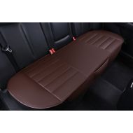Amooca Breathable 53.2 ?18.9 inches Protection Car Interior Accessories Smooth PU Leatherette Rear Seat Covers Auto Seat Cushion (Rear -Coffee)