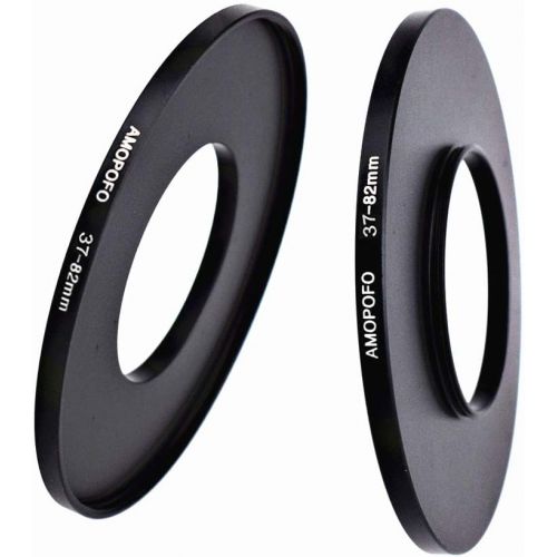  Amopofo 37mm to 82mm Step-Up Lens Adapter Ring for Canon,Nikon,Sony,Fuji, Camera Lens UV,ND,CPL Camera Filters,with Matte Black Electroplated Finish, Ultra-Slim (37 to 82mm)