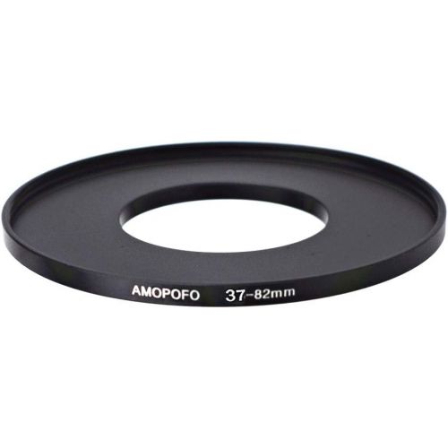  Amopofo 37mm to 82mm Step-Up Lens Adapter Ring for Canon,Nikon,Sony,Fuji, Camera Lens UV,ND,CPL Camera Filters,with Matte Black Electroplated Finish, Ultra-Slim (37 to 82mm)