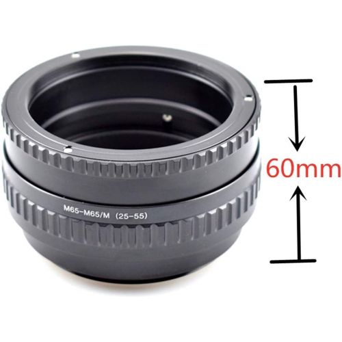  Amopofo M65 to M65 25-55mm Adjustable Focusing Helicoid Adapter Macro Tube 25mm-55mm