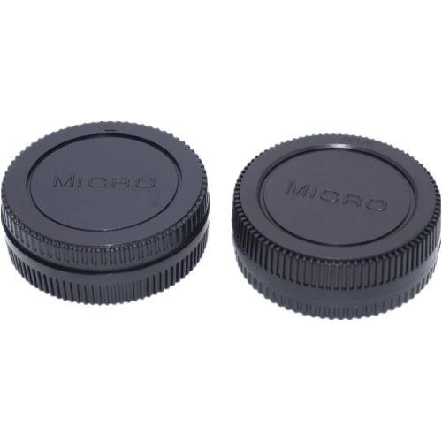  Amopofo Camera Body and Rear Lens caps,Compatible with for Panasonic Lumix Micro Four Thirds (M3/4) Body and Lenses