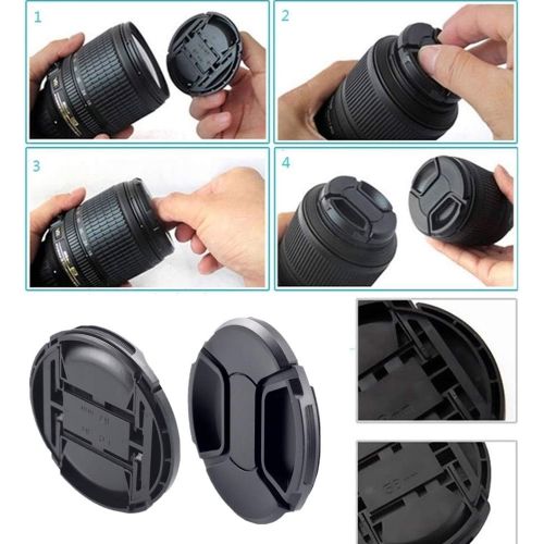  Amopofo 62mm Lens Cap Center Snap on Lens Cap Suitable Suitable &for Nikon &for Canon &for Sony Any Lenses with Ø 62mm Camera