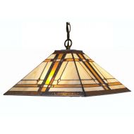 Amora Lighting AM1053HL14 Tiffany Style Mission Hanging Lamp, Multi